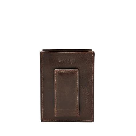 fossil men's derrick leather rfid blocking magnetic card case wallet|Derrick Leather RFID Magnetic Card Case Wallet .